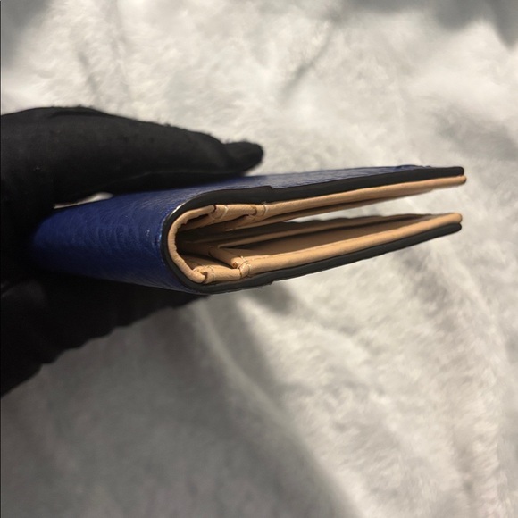 Kate Spade Royal Blue Pebbled Leather Slim Wallet Organizer - Picture 5 of 6